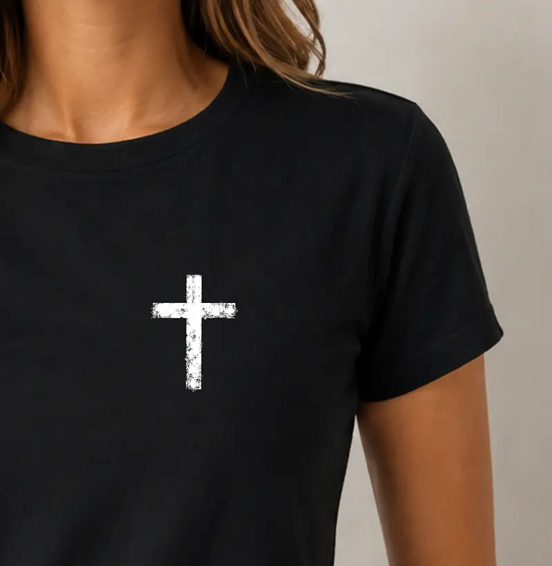 Camiseta Fem. Cruz Rústica - Camiseta