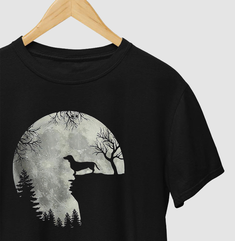 Dachshund in the moon