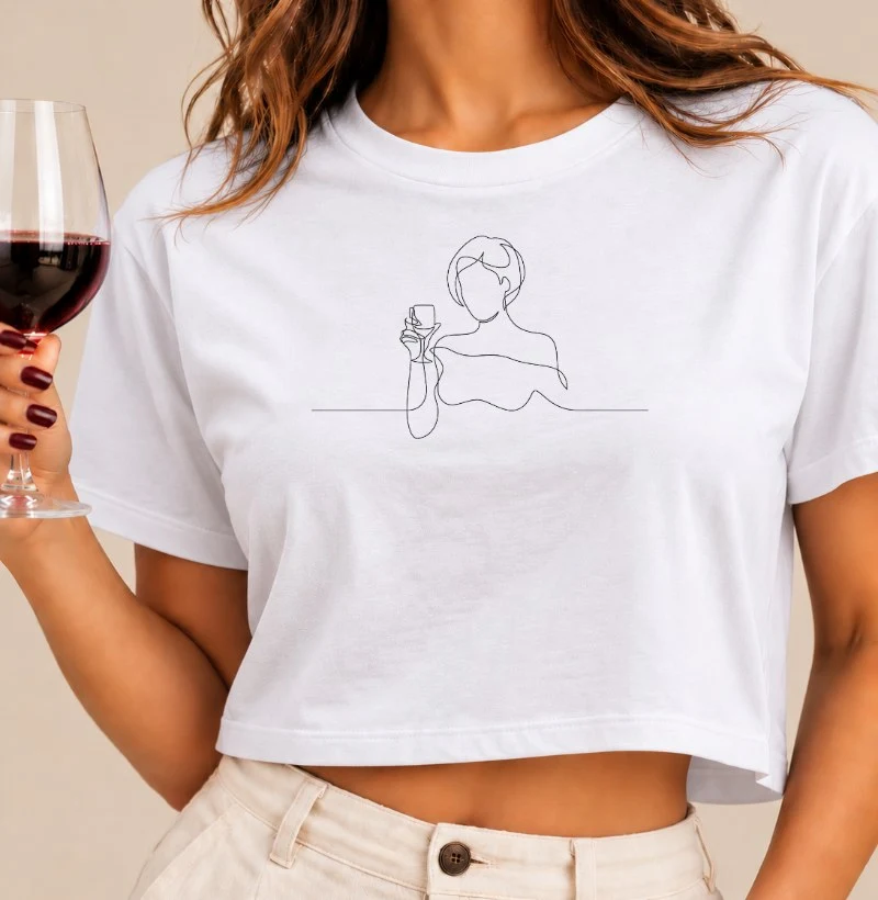 Camiseta Mulheres do Vinho - Cropped