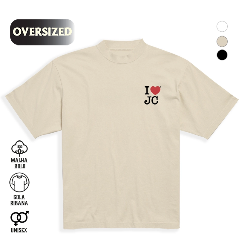 Camiseta Oversized I Love Jesus Christ
