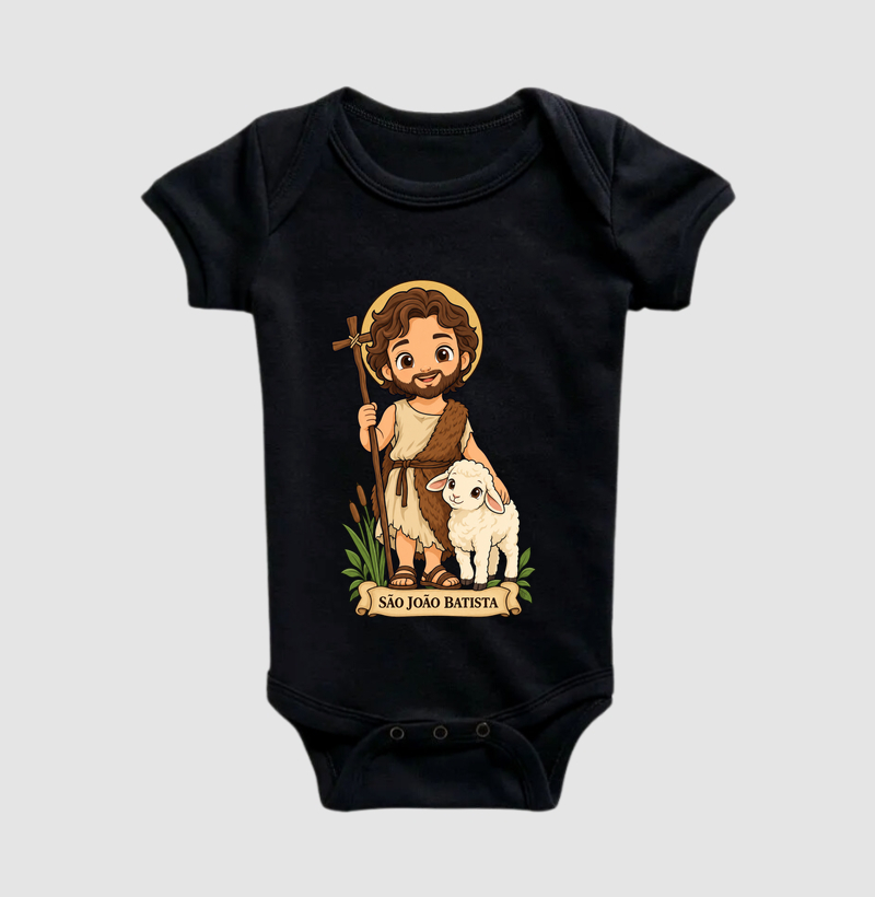 São João batista estilo chibi - Body Infantil