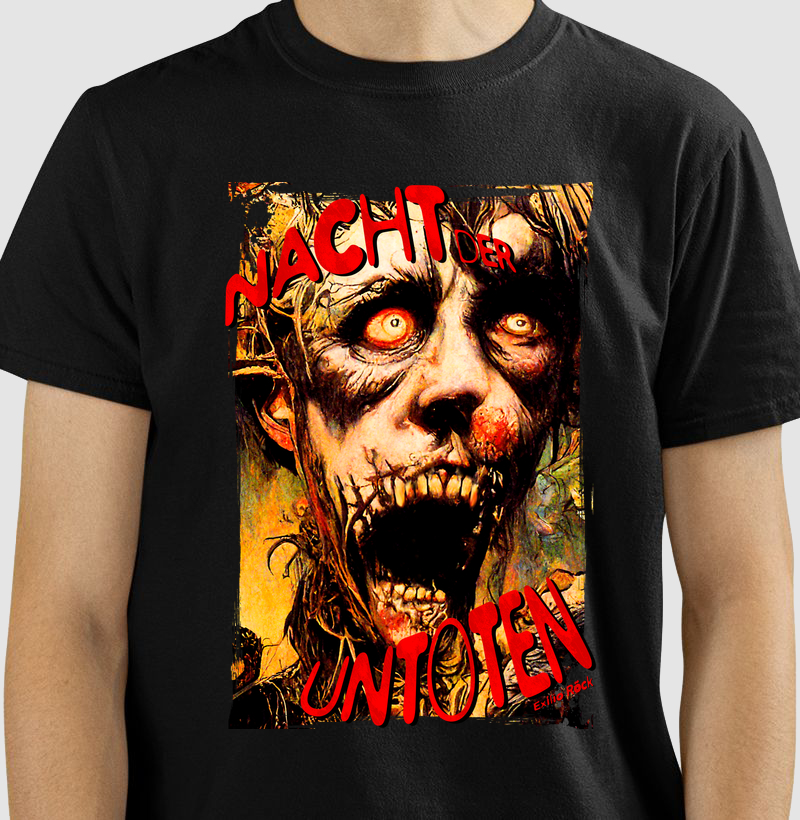 Camiseta Nacht Der Untoten - A Noite dos Mortos-Vivos (Zombie Horror) | Exílio Röck