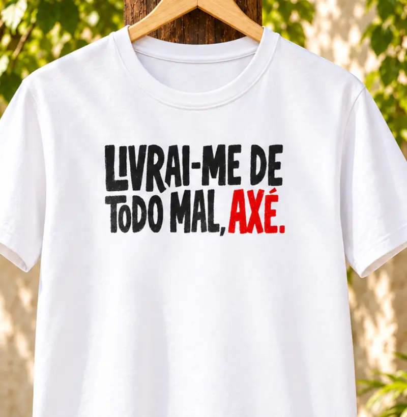 LIVRAI-ME DE TODO MAL - Camiseta Algodão Peruano