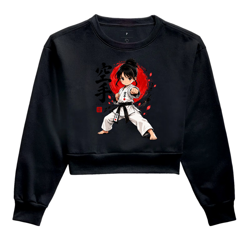 Karate Girl — Espírito Forte - Cropped Moletom