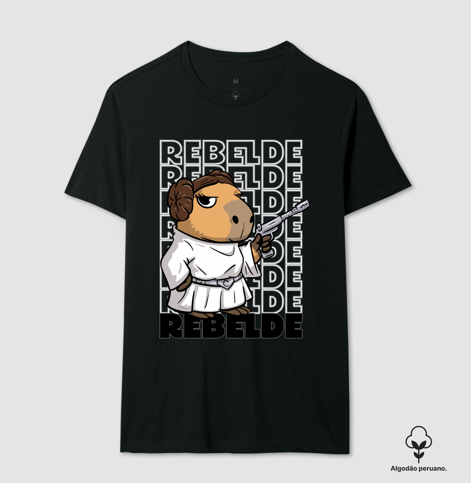 Camiseta Capivara Princesa - Camiseta Algodão Peruano