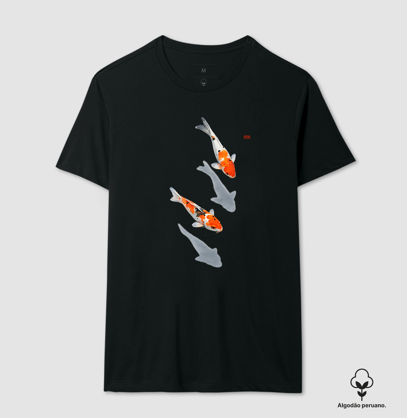 Camiseta Carpas Nishikigoi (Sombras) - Minimalista