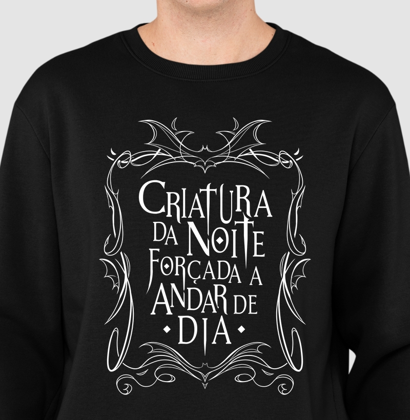 CRIATURA DA NOITE MOLETOM SUETER 