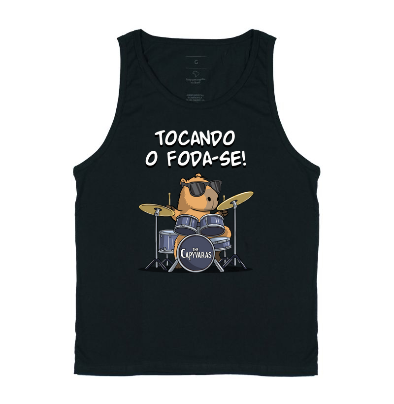Camiseta Capivara Tocando o Foda-se