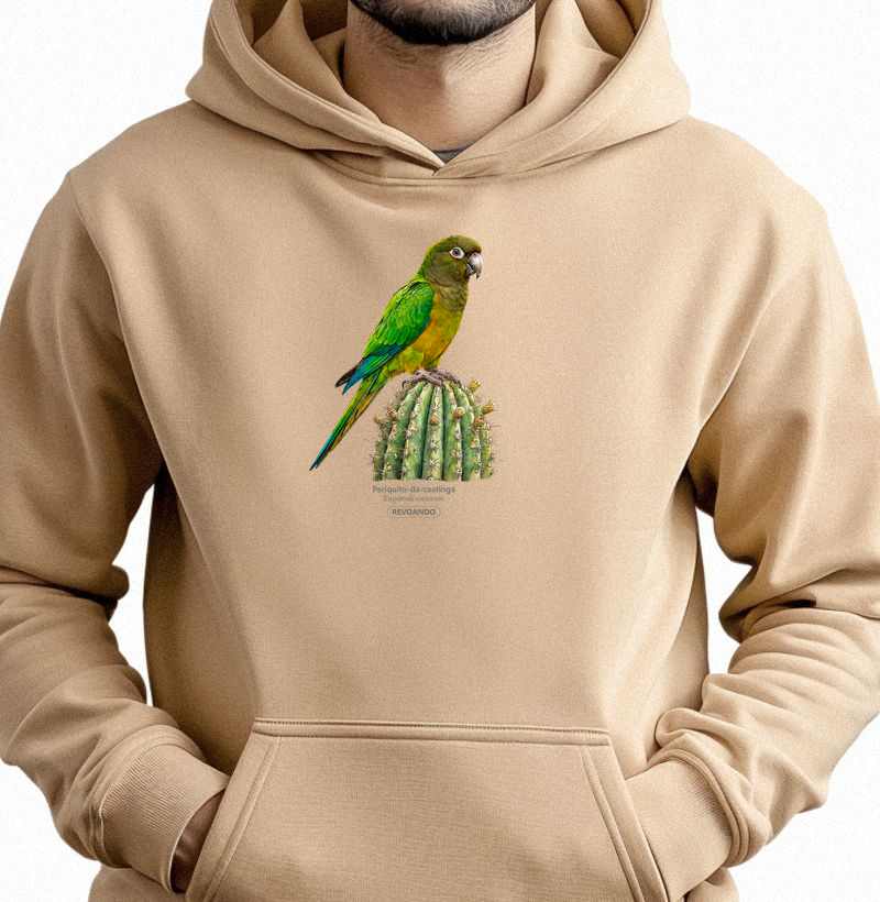 Traços Alados - Periquito-da- - Moletom Hoodie