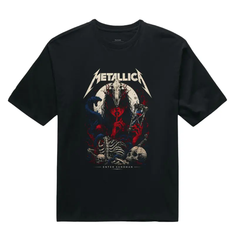 Camiseta Oversized Enter Sandman