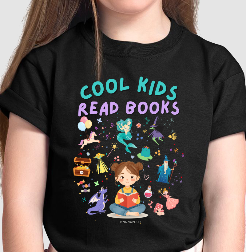 Camiseta Cool kids read books menina