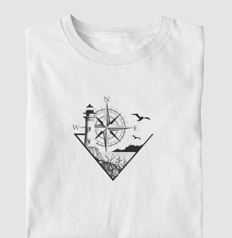 Faról e rosa dos ventos - Algodão 30.1