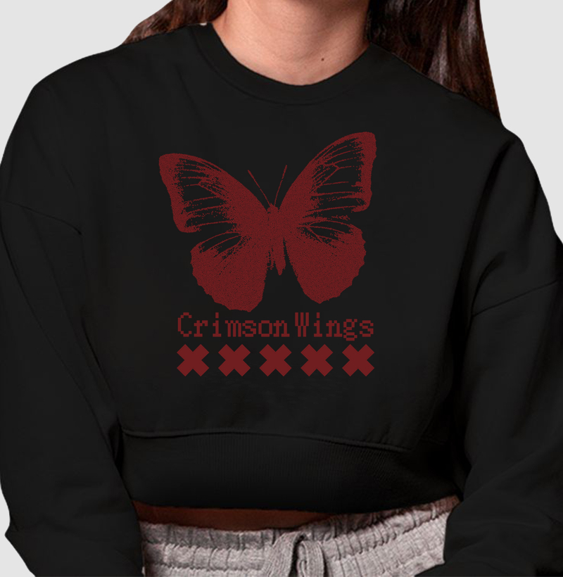 Cami Cropped Moletom — Crimson Wings