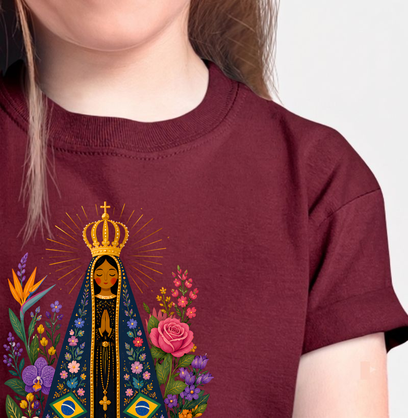 Aparecida Flowers - Camiseta Infantil