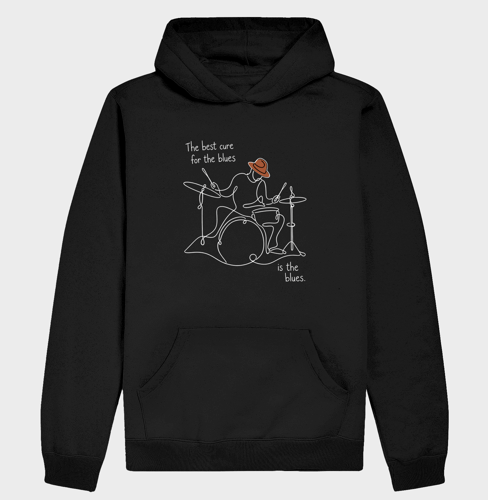 A cura é o Blues (Bateria) - Hoodie Moletom