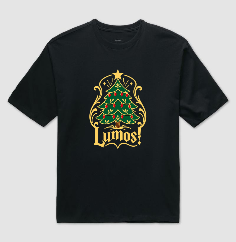 Lumos! – Árvore de Natal Mágica - Camiseta Oversized