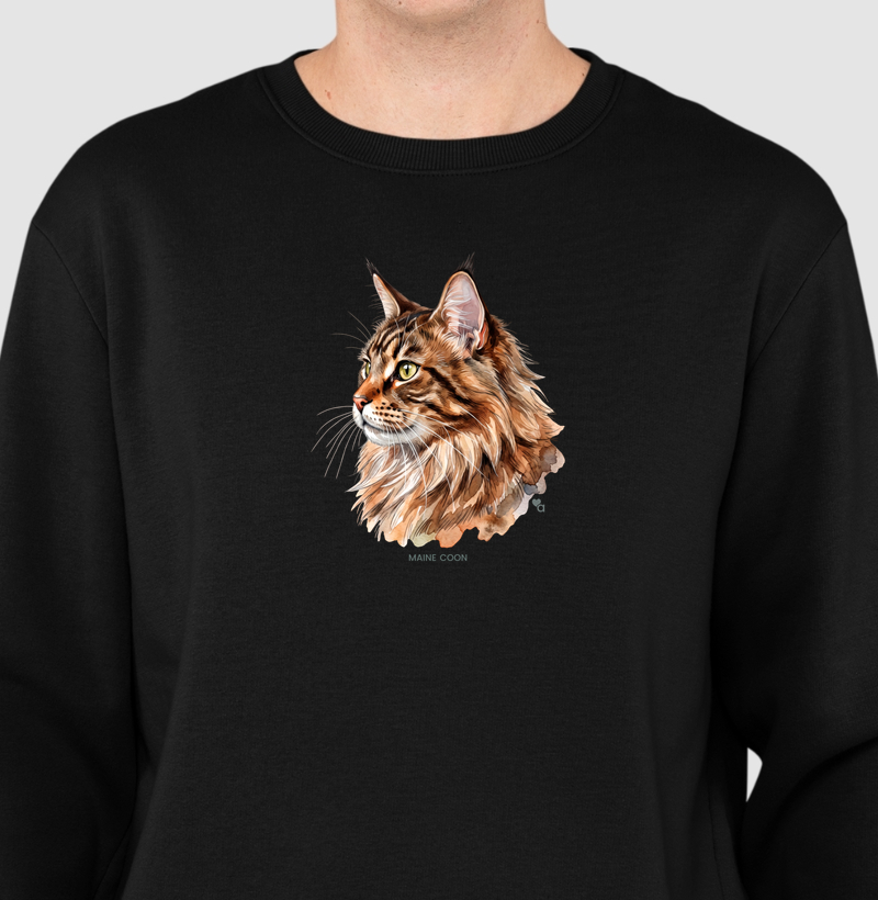 Gatos - Maine Coon - Moletom Suéter - Suéter Moletom