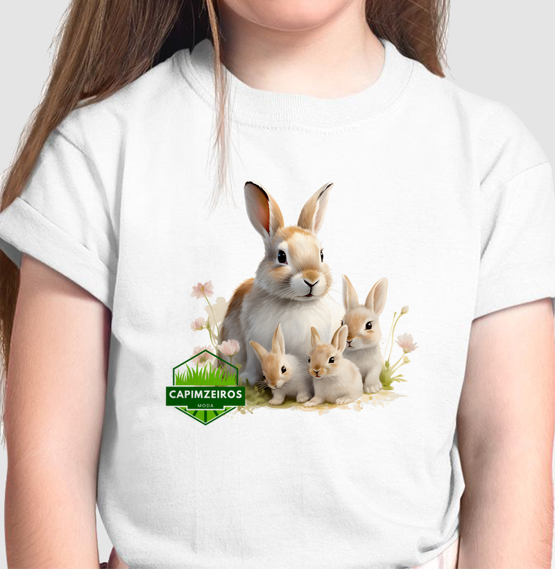 Camiseta Infantil Unissex Capimzeiros - Coelhos & Lebres 8