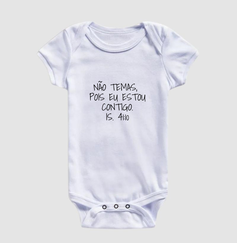 Body Infantil  Isaias 41:10 Bolso - Body Infantil