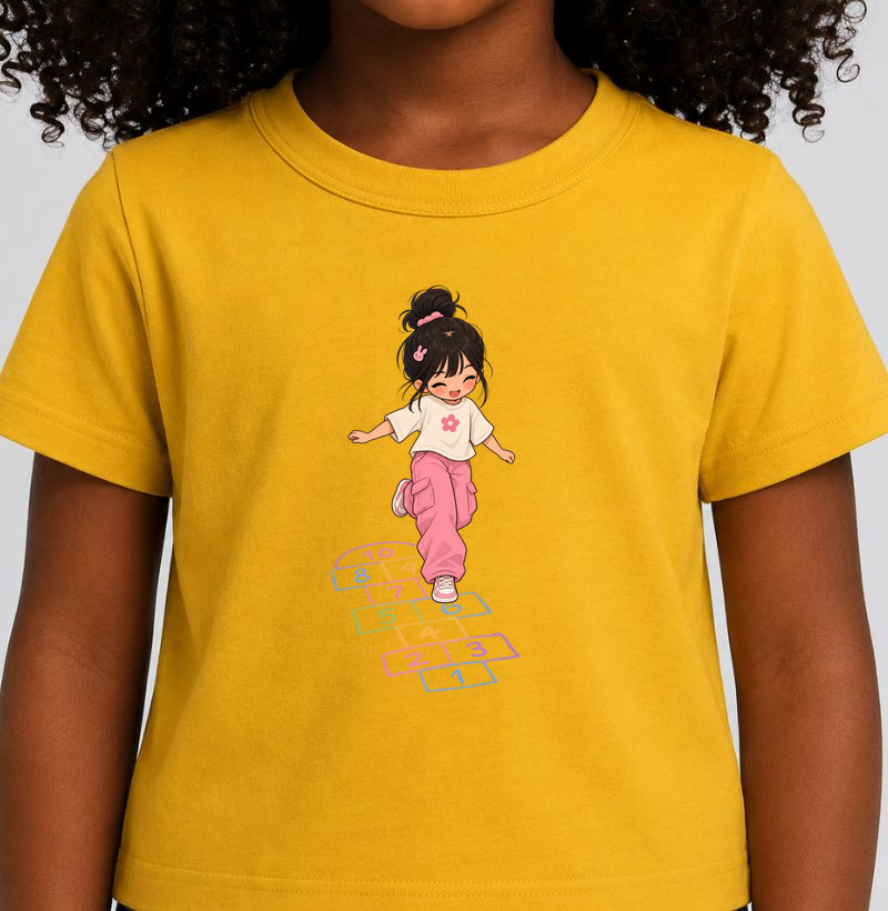 Brincando de Amarelinha - Camiseta Infantil