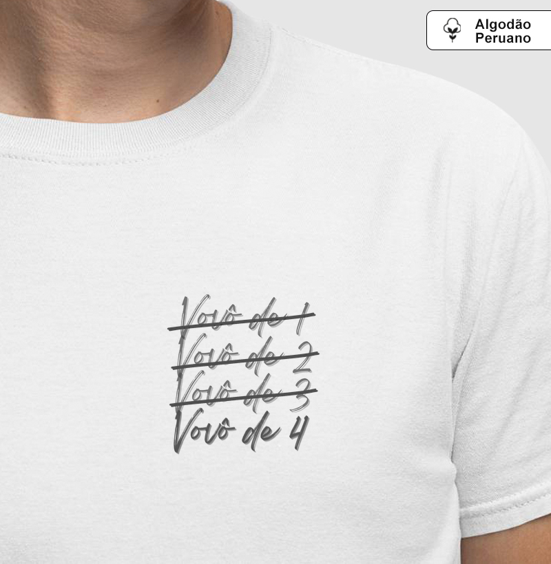 Vovô de 4 Algodão Peruano - Porque alguns corações nasceram para amar cada vez mais