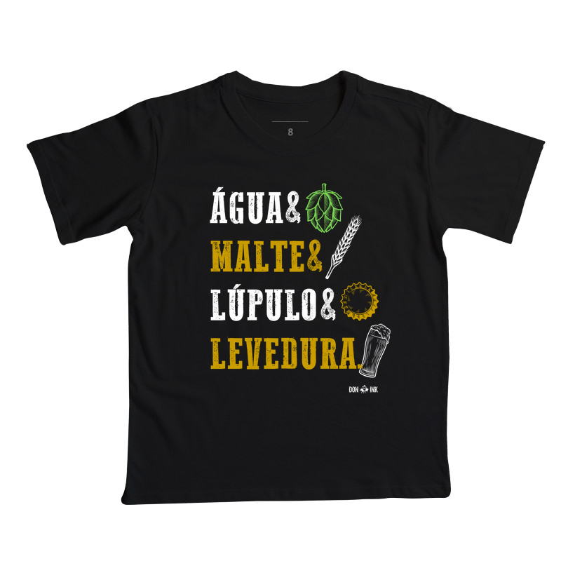Água, Malte, Lúpulo e Levedura