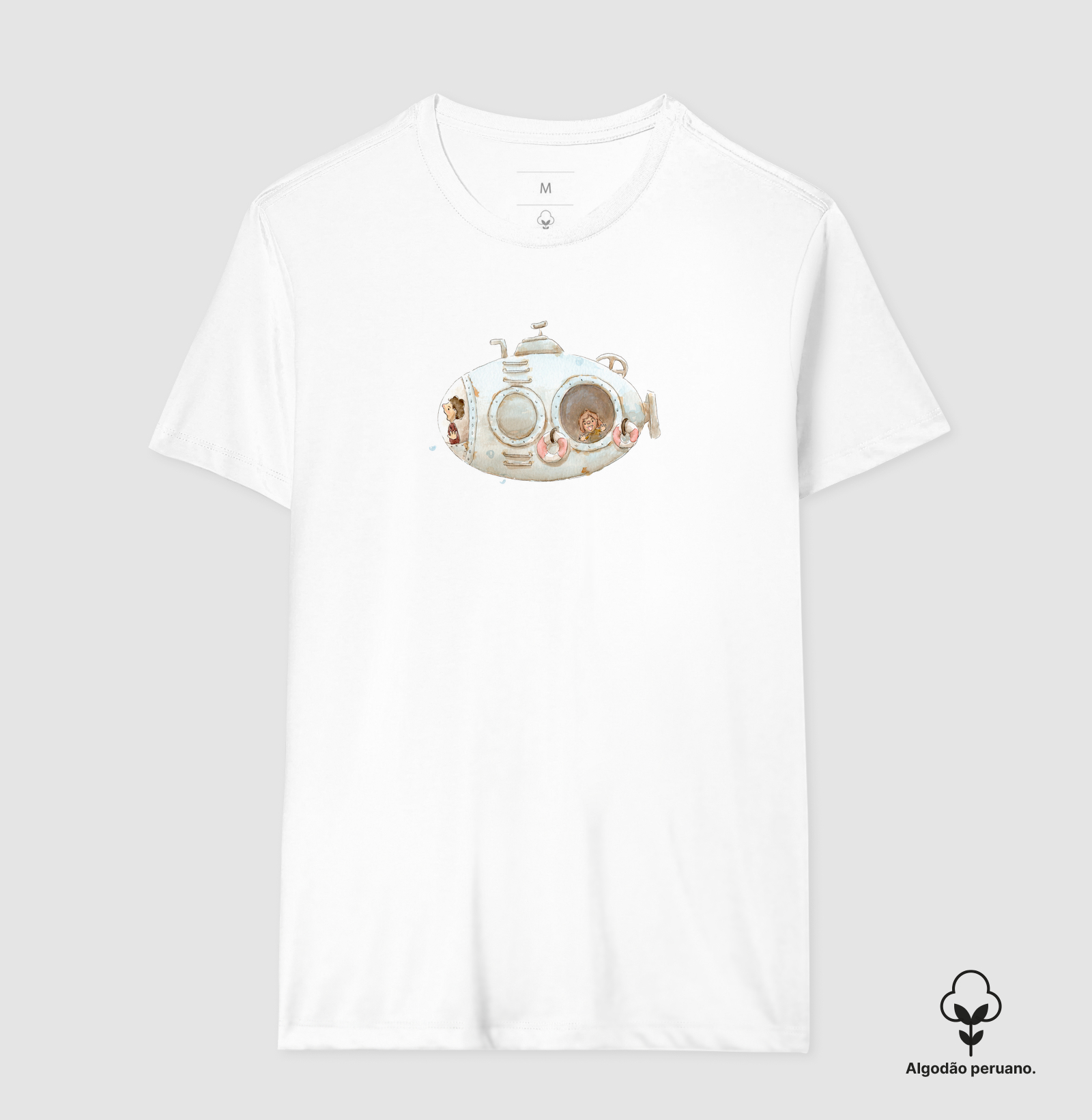 Camiseta Algodão Peruano Viagem Submarina