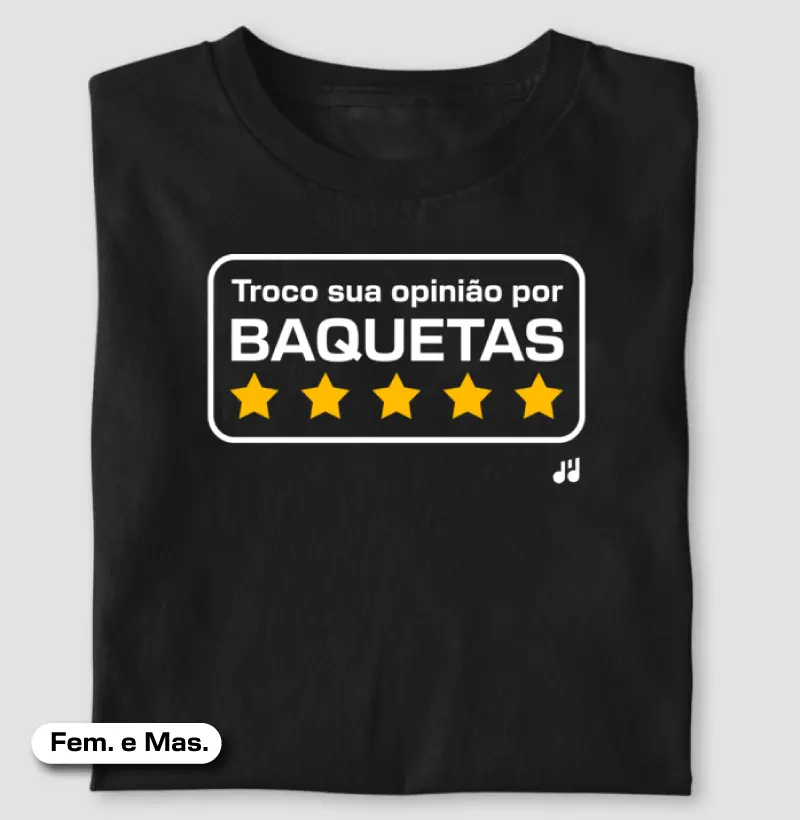 Troco sua opinião por baquetas