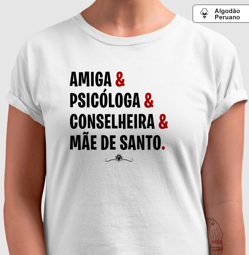 Mãe de Santo Conselheira, Psicóloga e Amiga - Algodão Peruano