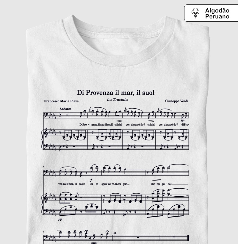 Partitura Di provenza il mar, il suol - La Traviata - Árias em Algodão