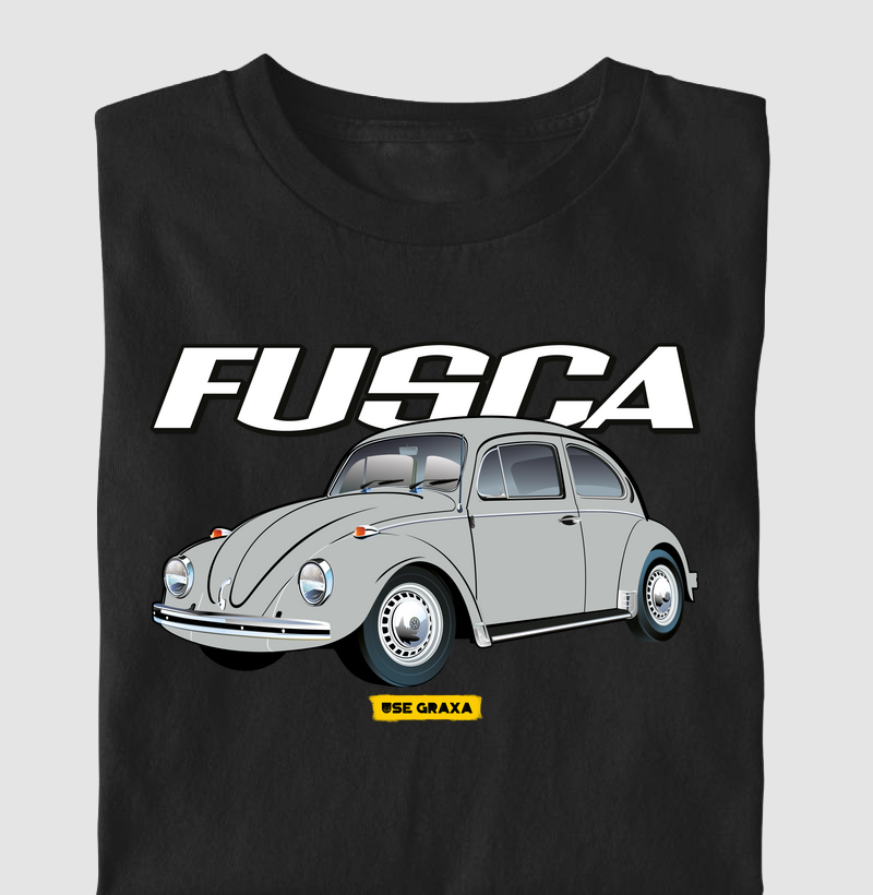 Fusca Cinza Prata Escrita