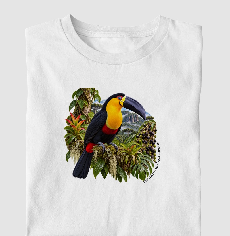 Tucano-de-bico-preto - Coleção Fauna Brasileira - Camiseta