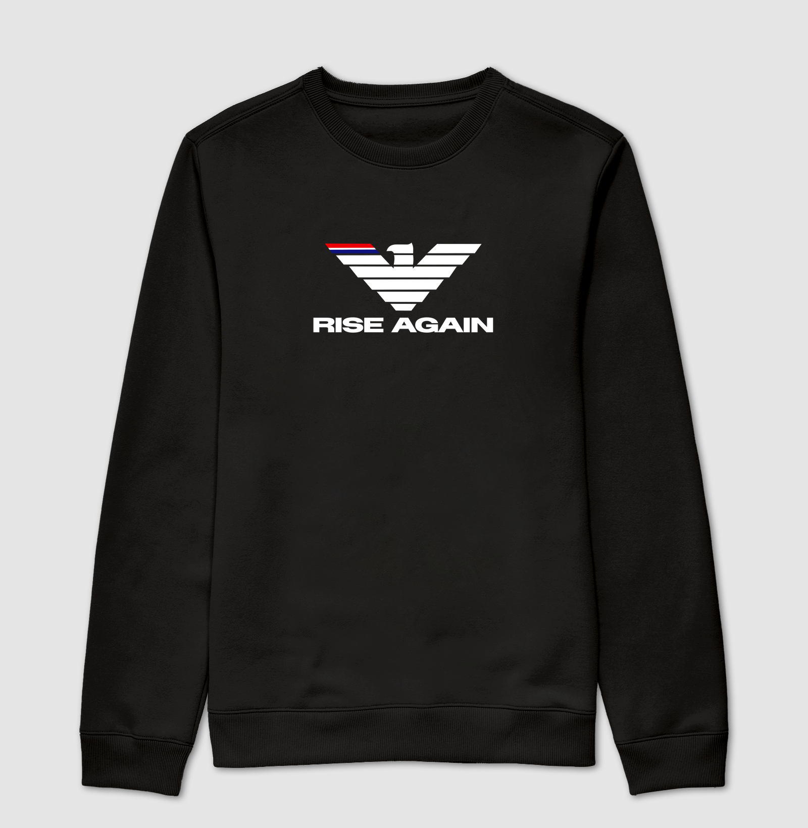 A estampa "Rise Again" é a representação visual da força de quem nunca desiste. Com uma águia estilizada de traços marcantes e design moderno, a arte simboliza poder, foco e a capacidade de se reerguer mais forte após cada batalha. - Suéter Moletom