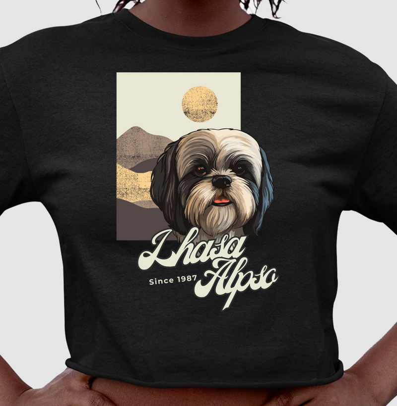 Cropped Lhasa Apso Busto Dog Pulse