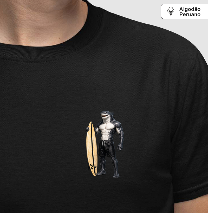 Camiseta Tubarão Surfista