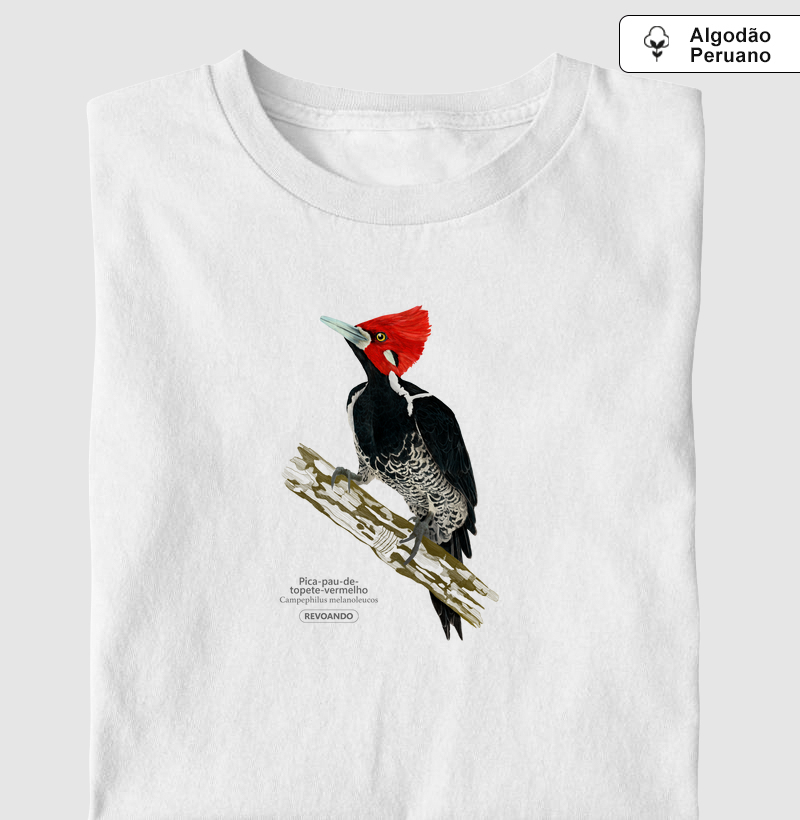 Inky Aves - Pica-pau-de-topete-vermelho - Algodão Peruano