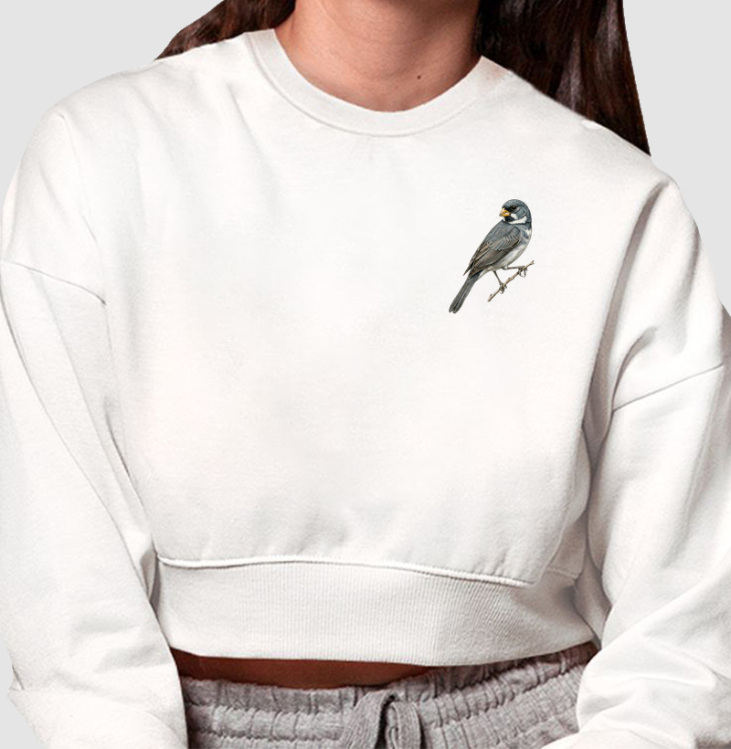 Mini Aves - Coleirinho - Moletom Cropped