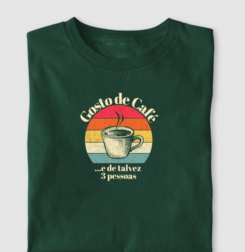 Camiseta Gosto de Café Algodão Nacional