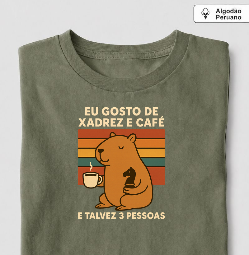 Eu gosto de xadrez e café e talvez 3 pessoas