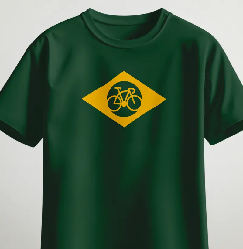 Bandeira do Brasil e bike
