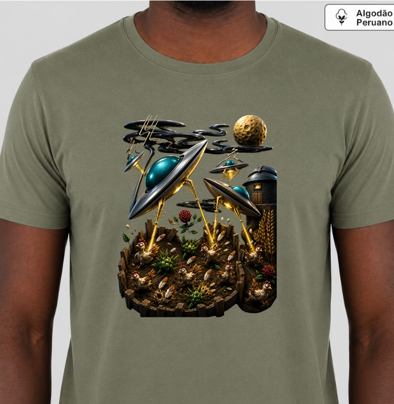 Camiseta Algodão Atack Alien