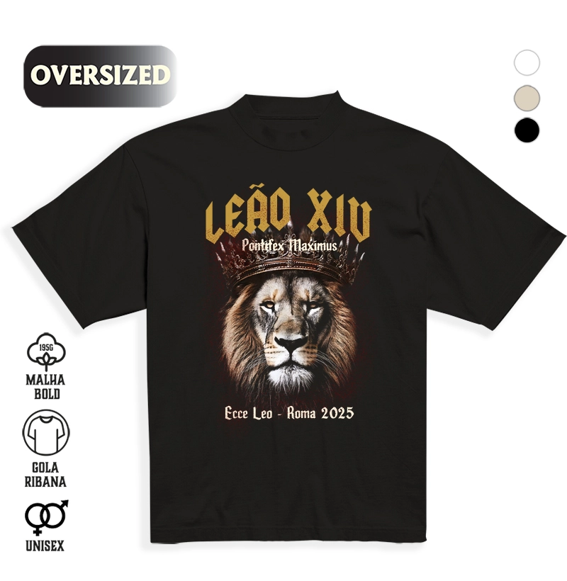 Camiseta Oversized Papa Leão XIV