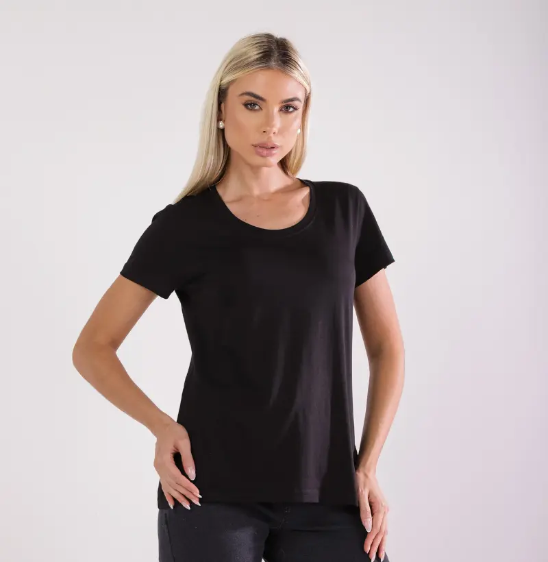 Camiseta Feminina Algodão Peruano - Premium