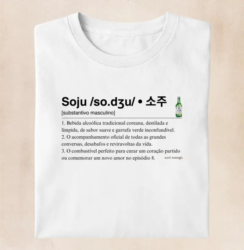 Camiseta Soju definição de dicionário