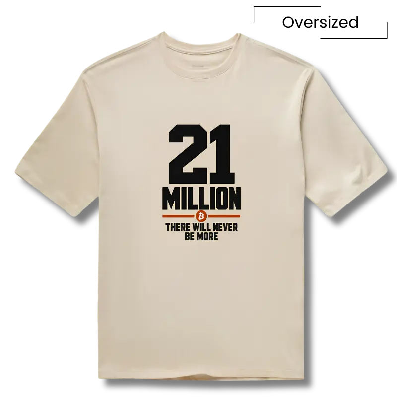 Camiseta Bitcoin 21M - Camiseta Oversized
