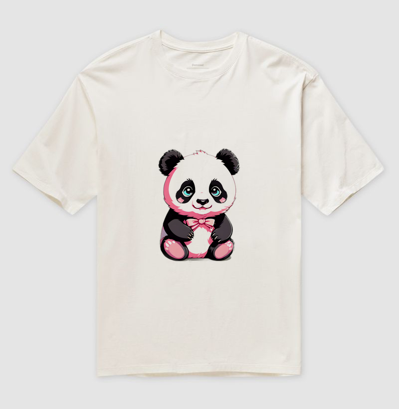 Camiseta Oversized Lovely Panda
