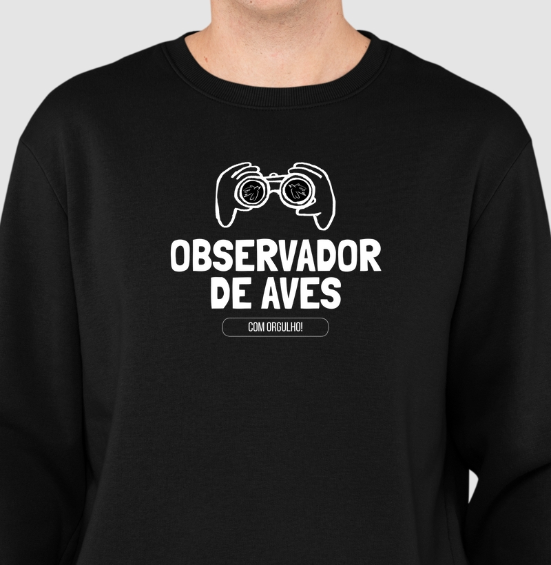 Observador de Aves Branco - Moletom
