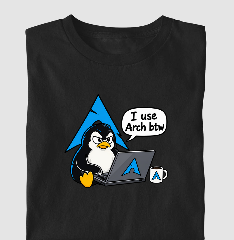 I Use Arch BTW — Pinguim Arch Edition