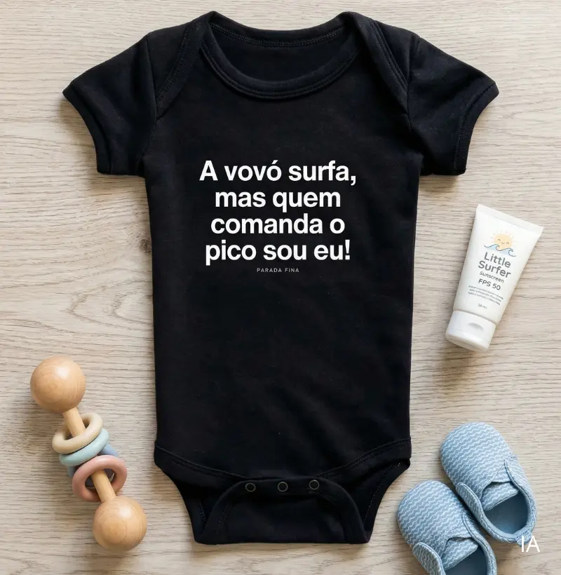 A vovó surfa, mas quem comanda o pico sou eu!