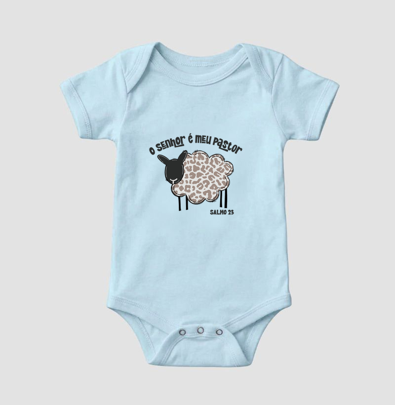 O Senhor é Meu Pastor e a Ovelha - Body Infantil